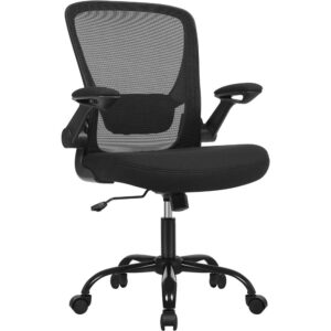 Ergonomiška biuro kėdė su atlenkiamais porankiais, 66x60x(99-107) cm