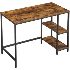 Rašomasis stalas su 2 lentynomis dešinėje arba kairėje pusėje, 100x50x75 cm