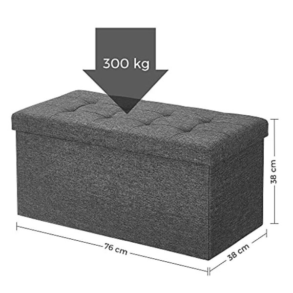 Sulankstoma batų suoliukas su atverčiamu dangčiu, apkrova 300 kg, 76x38x38 cm