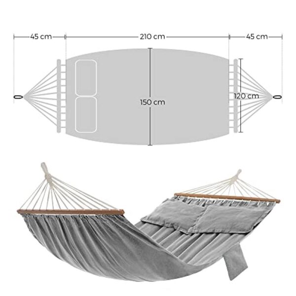 Tekstilinė drabužių spinta su 2 durelėmis ir 3 aukštų lentynomis, 210x150 cm